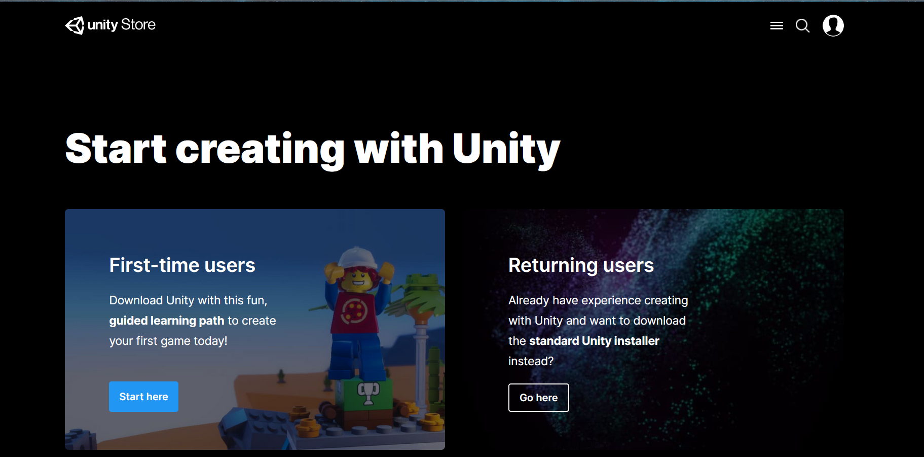 Download Unity option page